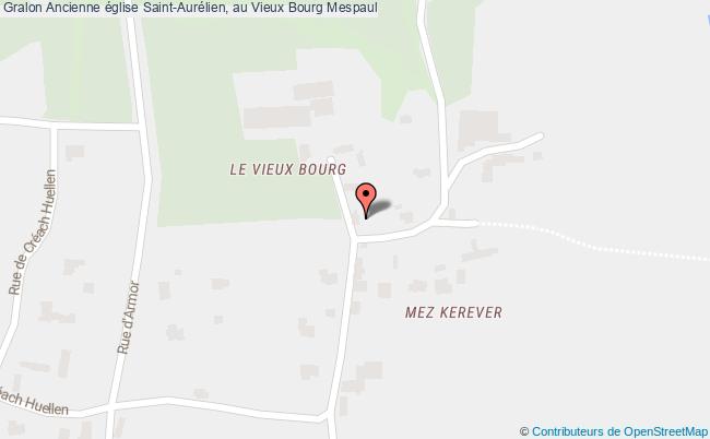 plan Ancienne église Saint-aurélien, Au Vieux Bourg Mespaul Mespaul