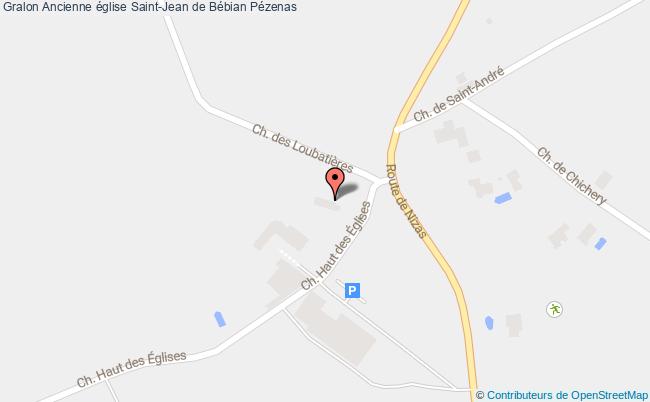 plan Ancienne église Saint-jean De Bébian Pézenas Pézenas