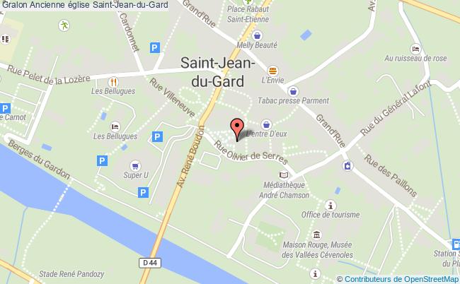 plan Ancienne église Saint-jean-du-gard Saint-Jean-du-Gard