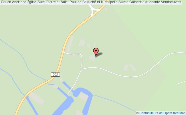 plan Ancienne église Saint-pierre Et Saint-paul De Beauché Et La Chapelle Sainte-catherine Attenante Vendoeuvres Vendoeuvres