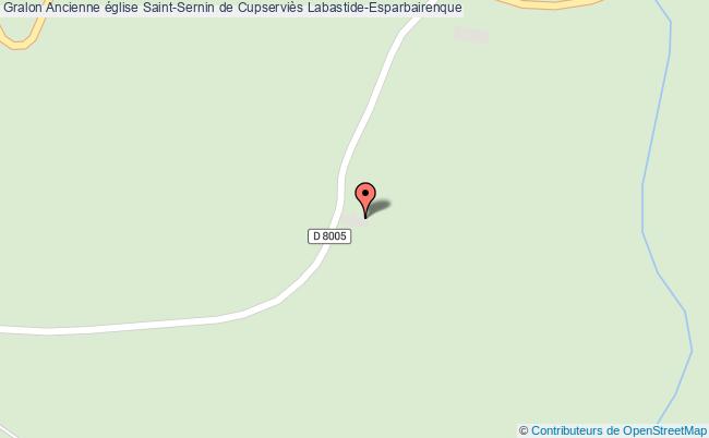 plan Ancienne église Saint-sernin De Cupserviès Labastide-esparbairenque Labastide-Esparbairenque