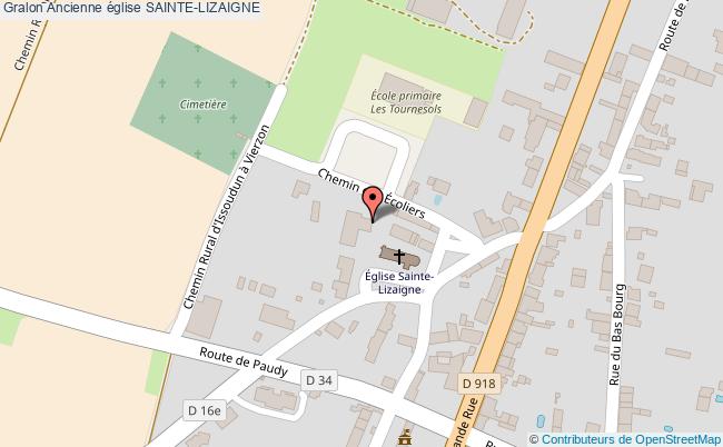 plan Ancienne église Sainte-lizaigne SAINTE-LIZAIGNE