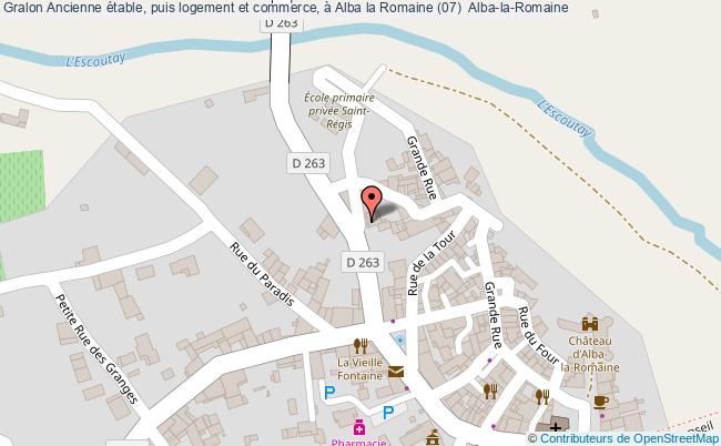 plan Ancienne étable, Puis Logement Et Commerce, à Alba La Romaine (07)  Alba-la-romaine Alba-la-Romaine