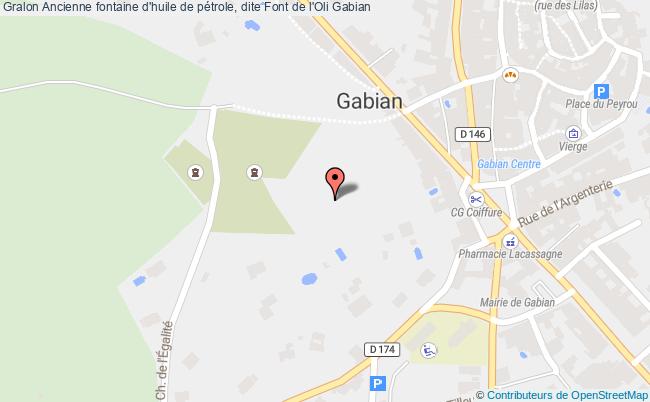 plan Ancienne Fontaine D'huile De Pétrole, Dite Font De L'oli Gabian Gabian