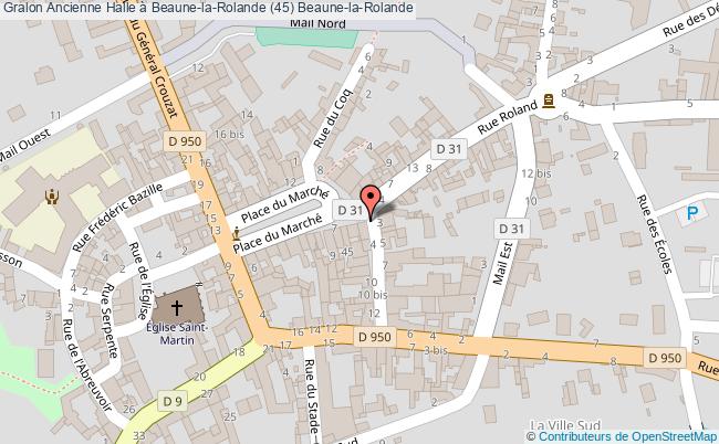 plan Ancienne Halle à Beaune-la-rolande (45) Beaune-la-rolande Beaune-la-Rolande
