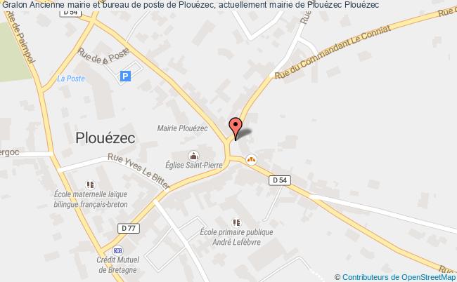 plan Ancienne Mairie Et Bureau De Poste De Plouézec, Actuellement Mairie De Plouézec Plouézec Plouézec