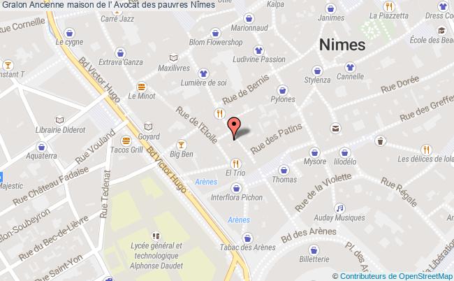 plan Ancienne Maison De L' Avocat Des Pauvres Nîmes Nîmes