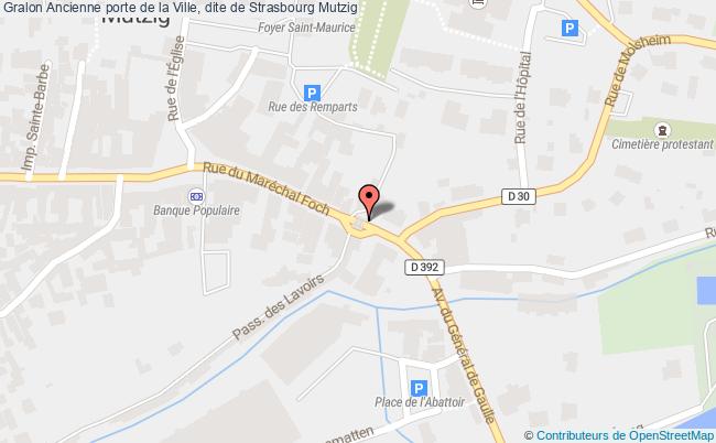 plan Ancienne Porte De La Ville, Dite De Strasbourg Mutzig Mutzig