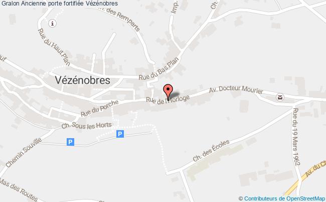 plan Ancienne Porte Fortifiée Vézénobres Vézénobres