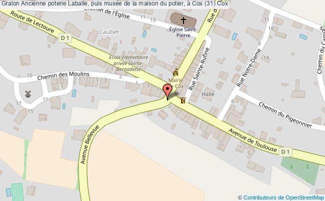 plan Ancienne Poterie Laballe, Puis Musée De La Maison Du Potier, à Cox (31) Cox Cox