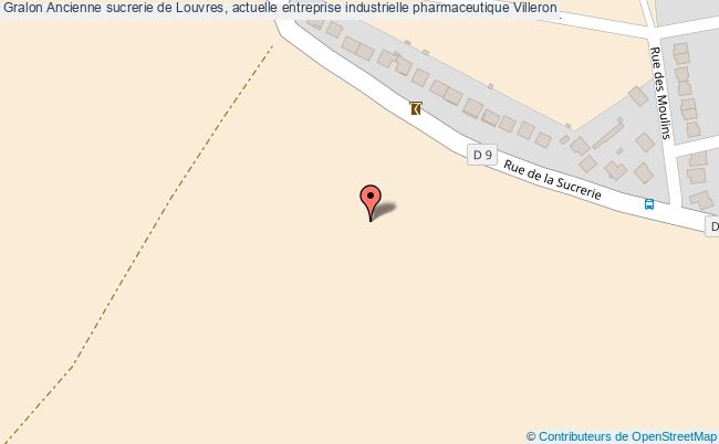 plan Ancienne Sucrerie De Louvres, Actuelle Entreprise Industrielle Pharmaceutique Villeron Villeron