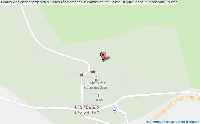 plan Anciennes Forges Des Salles (également Sur Commune De Sainte-brigitte, Dans Le Morbihan) Perret Perret