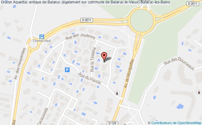 plan Aqueduc Antique De Balaruc (également Sur Commune De Balaruc-le-vieux) Balaruc-les-bains Balaruc-les-Bains