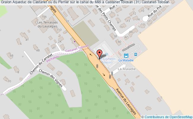 Aqueduc de Castanet ou du Perrier sur le canal du Midi à Castanet Tolosan (31)