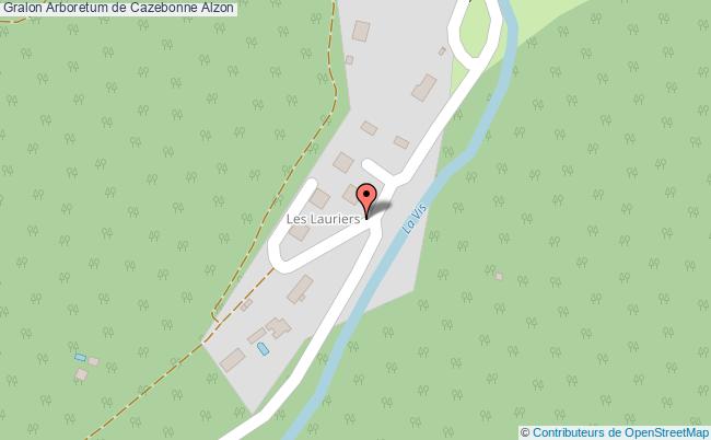 plan Arboretum De Cazebonne Alzon Alzon