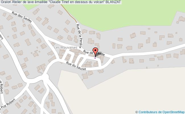 plan Atelier De Lave émaillée "claude Tinet En Dessous Du Volcan" Blanzat BLANZAT