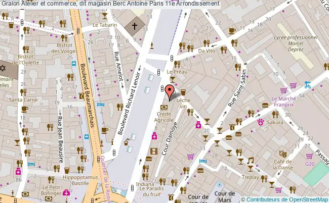 plan Atelier Et Commerce, Dit Magasin Berc Antoine Paris 11e Arrondissement Paris 11e Arrondissement