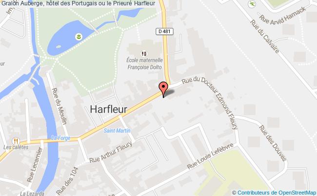 plan Auberge, Hôtel Des Portugais Ou Le Prieuré Harfleur Harfleur