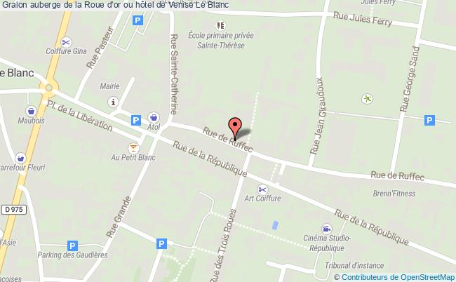 plan Auberge De La Roue D'or Ou Hôtel De Venise Le Blanc Le Blanc