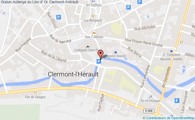 plan Auberge Du Lion D' Or Clermont-l'hérault Clermont-l'Hérault