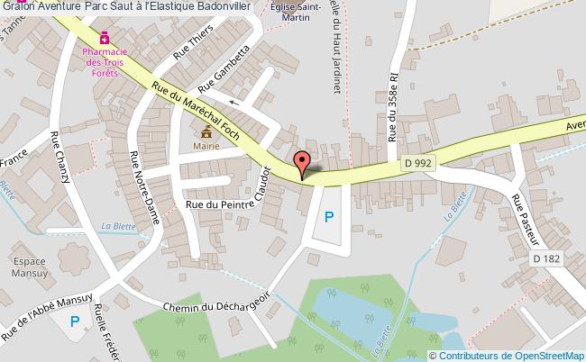 plan Aventure Parc Saut à L'elastique Badonviller Badonviller