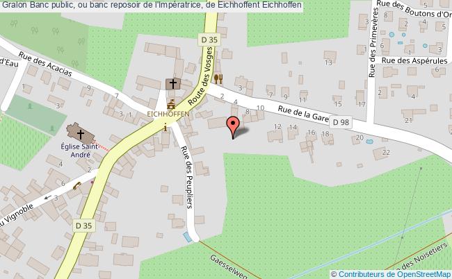 Banc public, ou banc reposoir de l'Impératrice, de Eichhoffent