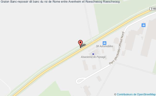 Banc-reposoir dit banc du roi de Rome entre Avenheim et Roeschwoog