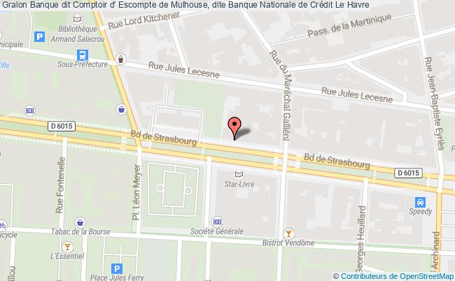 plan Banque Dit Comptoir D' Escompte De Mulhouse, Dite Banque Nationale De Crédit Le Havre Le Havre