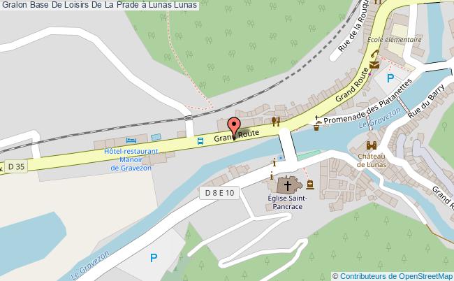 plan Base De Loisirs De La Prade à Lunas Lunas Lunas