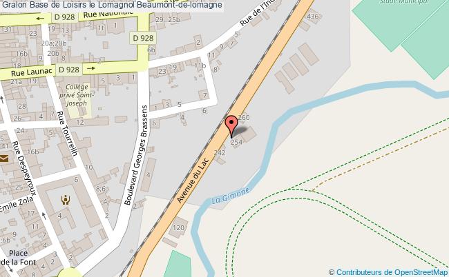 plan Base De Loisirs Le Lomagnol Beaumont-de-lomagne Beaumont-de-lomagne