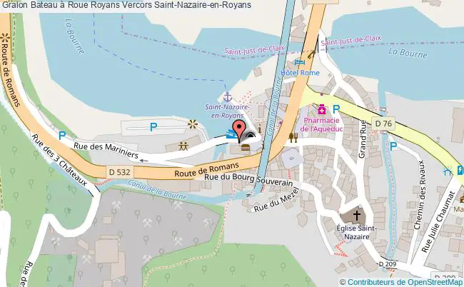 plan Bateau à Roue Royans Vercors Saint-nazaire-en-royans Saint-Nazaire-en-Royans