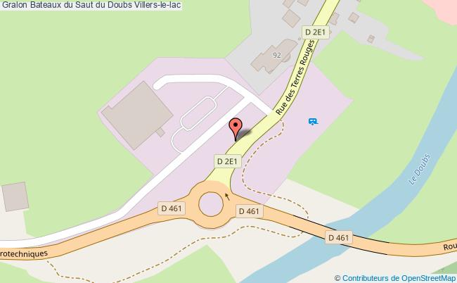 plan Bateaux Du Saut Du Doubs Villers-le-lac Villers-le-lac