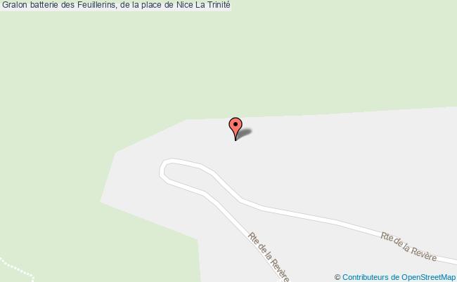 plan Batterie Des Feuillerins, De La Place De Nice La Trinité La Trinité