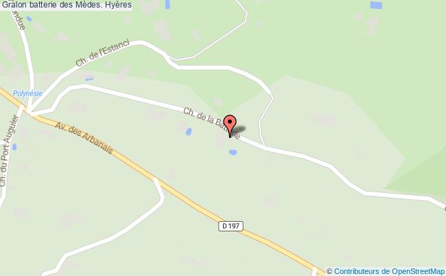 plan Batterie Des Mèdes. Hyères Hyères