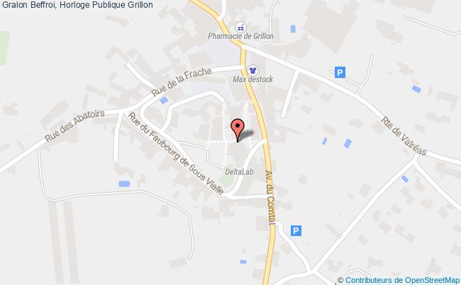 plan Beffroi, Horloge Publique Grillon Grillon