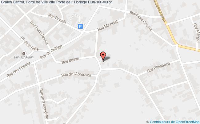 plan Beffroi, Porte De Ville Dite Porte De L' Horloge Dun-sur-auron Dun-sur-Auron