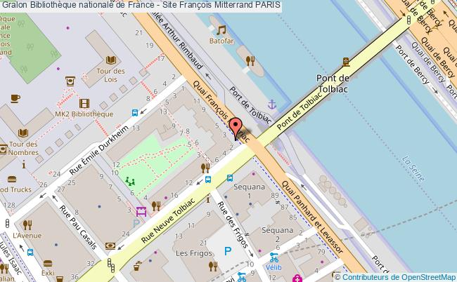 plan Bibliothèque Nationale De France - Site François Mitterrand Paris PARIS