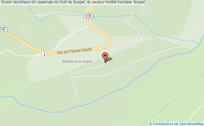 plan Blockhaus Dit Casemate Du Golf De Sospel, Du Secteur Fortifié Frontalier Sospel Sospel