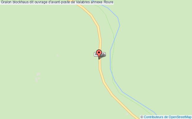 plan Blockhaus Dit Ouvrage D'avant-poste De Valabres Annexe Roure Roure