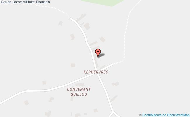 plan Borne Milliaire Ploulec'h Ploulec'h