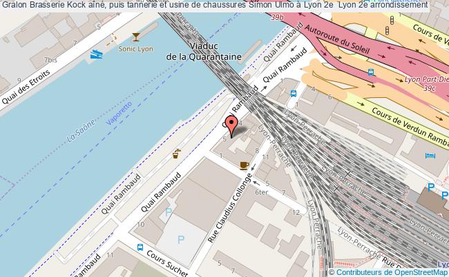 plan Brasserie Kock Aîné, Puis Tannerie Et Usine De Chaussures Simon Ulmo à Lyon 2e  Lyon 2e Arrondissement Lyon 2e arrondissement