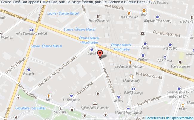 plan Café-bar Appelé Halles-bar, Puis Le Singe Pèlerin, Puis Le Cochon à L'oreille Paris 01 Paris 01