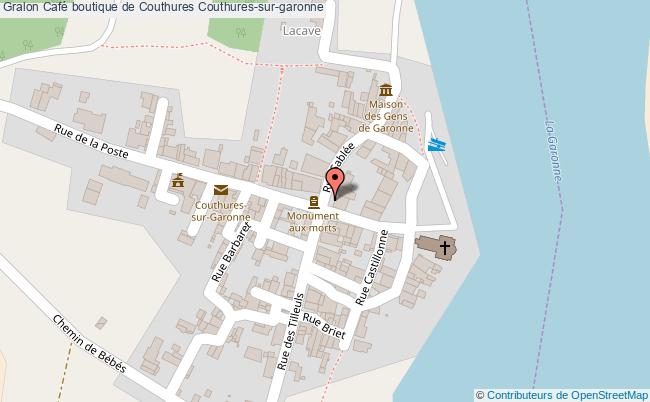 plan Café Boutique De Couthures Couthures-sur-garonne Couthures-sur-garonne