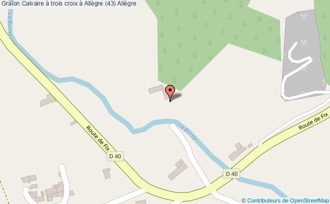 plan Calvaire à Trois Croix à Allègre (43) Allègre Allègre
