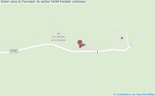 plan Camp Du Tournairet, Du Secteur Fortifié Frontalier Lantosque Lantosque