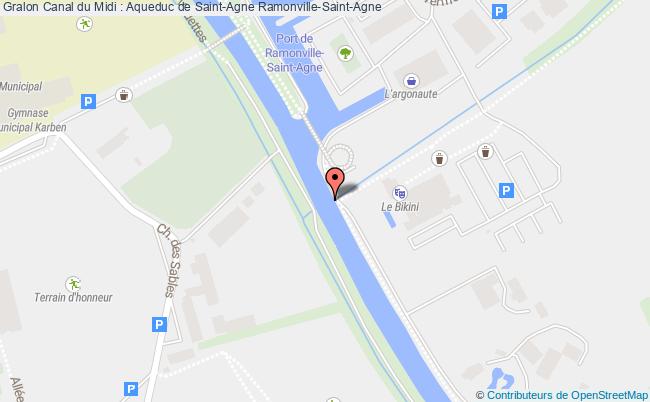 plan Canal Du Midi : Aqueduc De Saint-agne Ramonville-saint-agne Ramonville-Saint-Agne