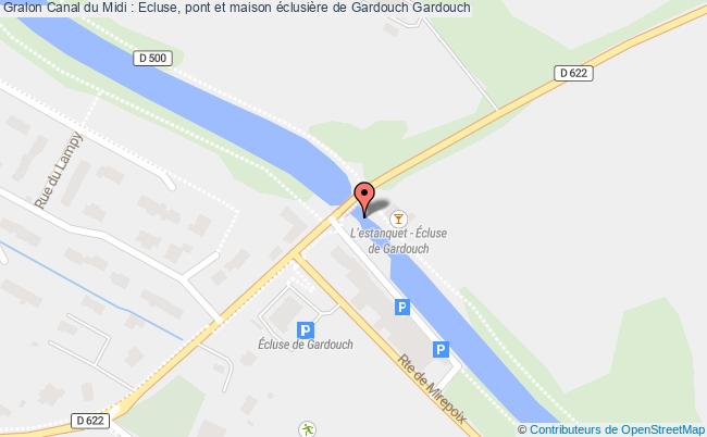plan Canal Du Midi : Ecluse, Pont Et Maison éclusière De Gardouch Gardouch Gardouch