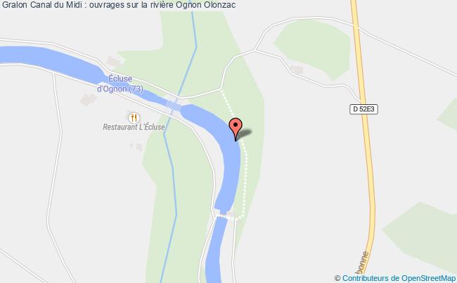plan Canal Du Midi : Ouvrages Sur La Rivière Ognon Olonzac Olonzac