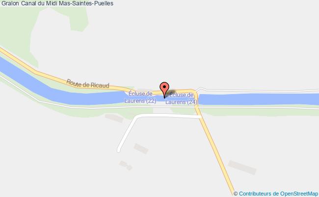 plan Canal Du Midi Mas-saintes-puelles Mas-Saintes-Puelles
