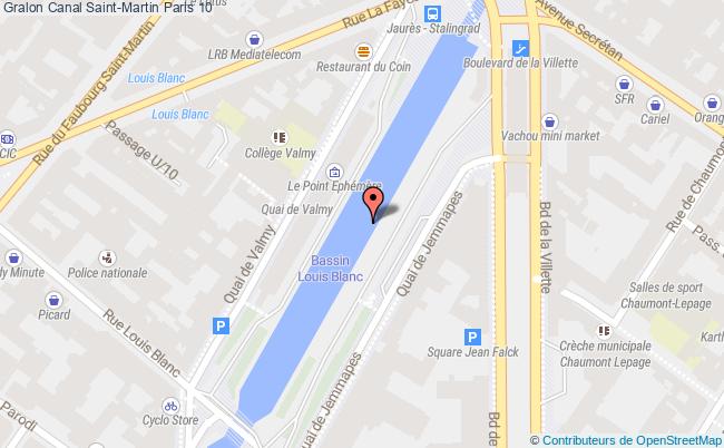 plan Canal Saint-martin Paris 10 Paris 10